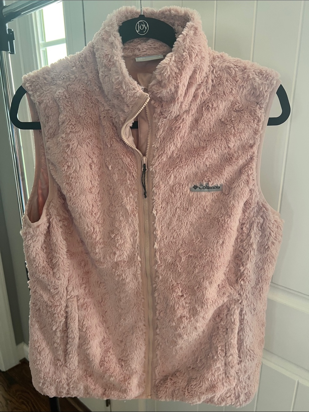Columbia Women's Light Pink Plush Teddy Vest